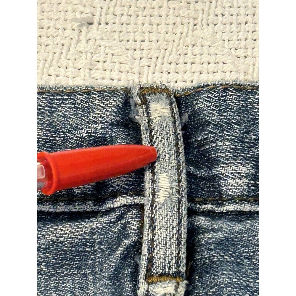 Levi's 514 Jeans Mens Size 36x30 Blue Straight Leg Distressed (34 X 28 1/2) - Picture 16 of 16